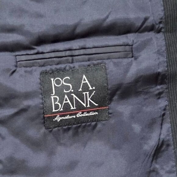 Jos. A. Bank Dark Navy Wool Two Button Signature Suit Coat Blazer Jacket 40S - Picture 7 of 8